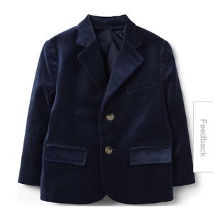 Janie and jack navy velveteen blazer